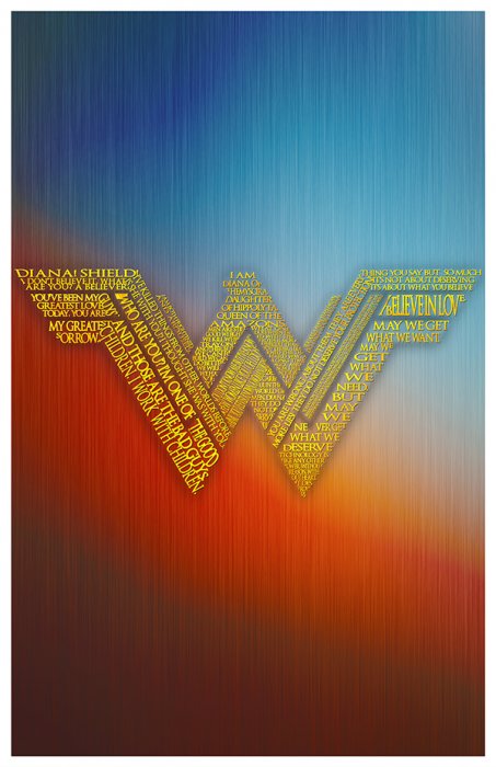 Wonder Woman Typography Print