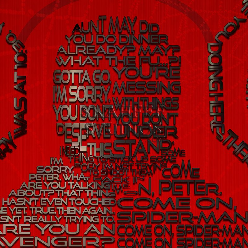 Spider-Man Typography Print - Click Image to Close