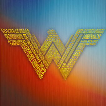 Wonder Woman Typography Print